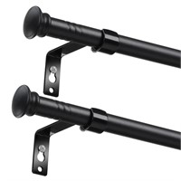 Matte Black Curtain Rods for Windows 23 to 66