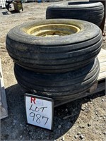 (2) Used 9.5L-15 Tires On 6 Bolt Rims