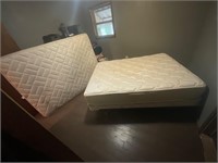 Queen box spring- 2 mattresses and frame