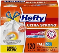 Hefty Garbage Bags, Ultra Strong Tall 50 Litres