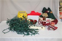 Christmas, soap, lights, ribbon, tealight holder,