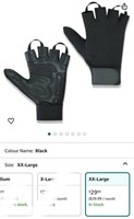 Leather Palm Wheelchair Gloves, Half Fingers with