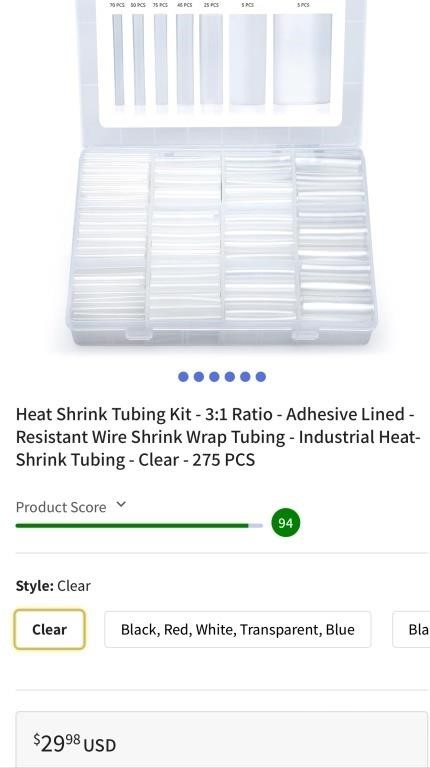 Heat Shrink Tubing Kit - 3:1 Ratio - Adhesive