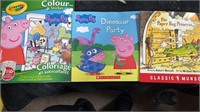 X2 kids books and props pig colour and sticker