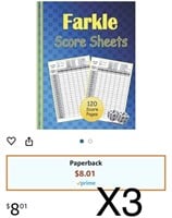 X3 Farkle Score Sheets. Let’s Play Farkle!: