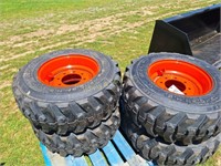 (4) 12-16.5 Skidsteer Tires/Wheels - New (All)