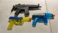 3 Toy Water Guns The Black One Is Not Water Just