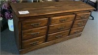 9 Drawer Wood Dresser17x63x32 in Tall With M