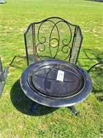 Fire Pit and Fire Screen, Tiki Torch Stands
