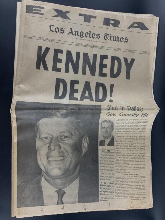 2 Newspapers discussing the Assassination of Kenne