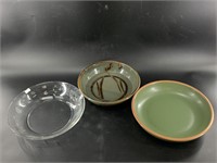 Collection of deep serving platters