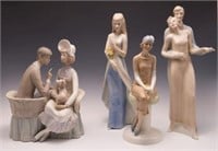Lot of 4 Figurines- Lladro & Royal Doulton.