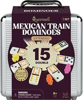 Mexican Train Dominoes Set Double 15, Dominoes