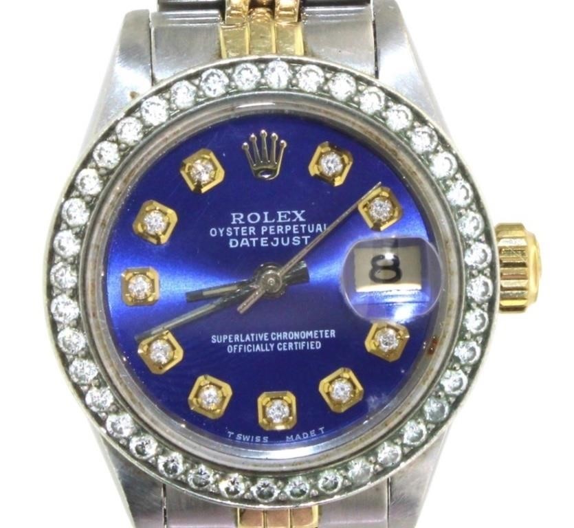 Rolex 69173 Ladies 26mm Two Tone Diamond Watch