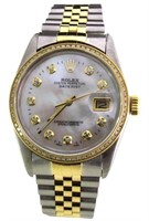Rolex Datejust 16013 Two-Tone 36mm Watch w Diamond