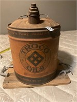 Vintage Troca oils gas can