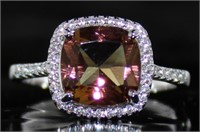 Cushion Cut 4.11 ct Zultanite Color Change Ring