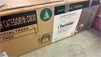 Large Artificial Christmas Tree in box lit