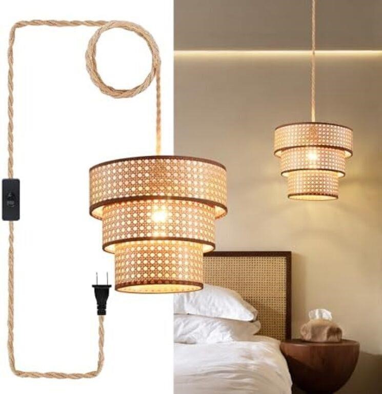 Hanging Lights Fixture with Plug in Cord Plug in