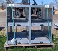 Metal cabinet drawers for service vehicle NOS