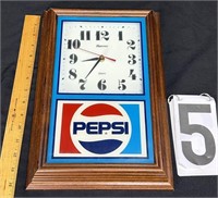 Pepsi Clock 10”X14” Battery