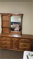 6 Drawer Dresser With 3 Slide Outs and Mirror 1