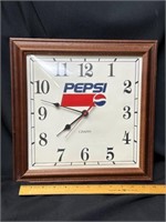 Square Pepsi clock 13”X13” Battery