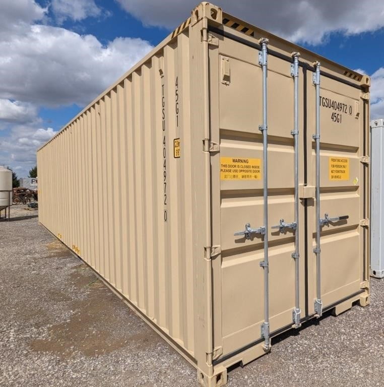 40' Storage Container, High Cube, Double Door