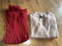 D4)Woman’s size L sweater,pretty mauve color, hard