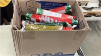 Large box of Christmas craft items