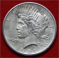 1921 Peace Silver Dollar - High Relief