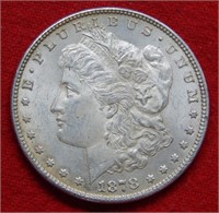 1878 Silver Morgan 7/8 Tail Feathers