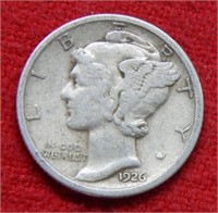 1926 S Mercury Silver Dime