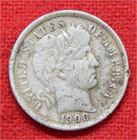 1900 Barber Silver Dime