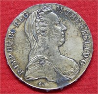 1780 Austria Maria Theresa Silver Crown Restrike