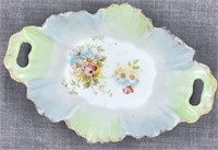 Porcelain Roses and Daisies Footed Bowl