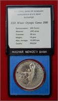 1980 Hungary Silver Proof Olympics Commemorative