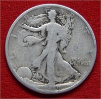 1919 Walking Liberty Silver Half Dollar - REV Cut