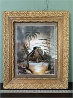 Lois 2007 mayan pyramid print in antique gilded