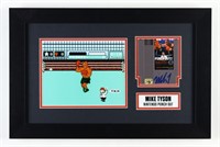 Autographed Mike Tyson Punch Out Game Display