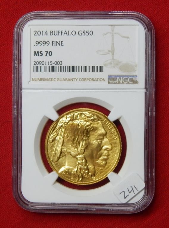 2014 Buffalo Gold $50 NGC MS70