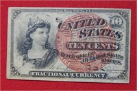 1863  US Fractional Currency 10 Cents