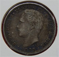 1887 Portugal Silver 200 Reis