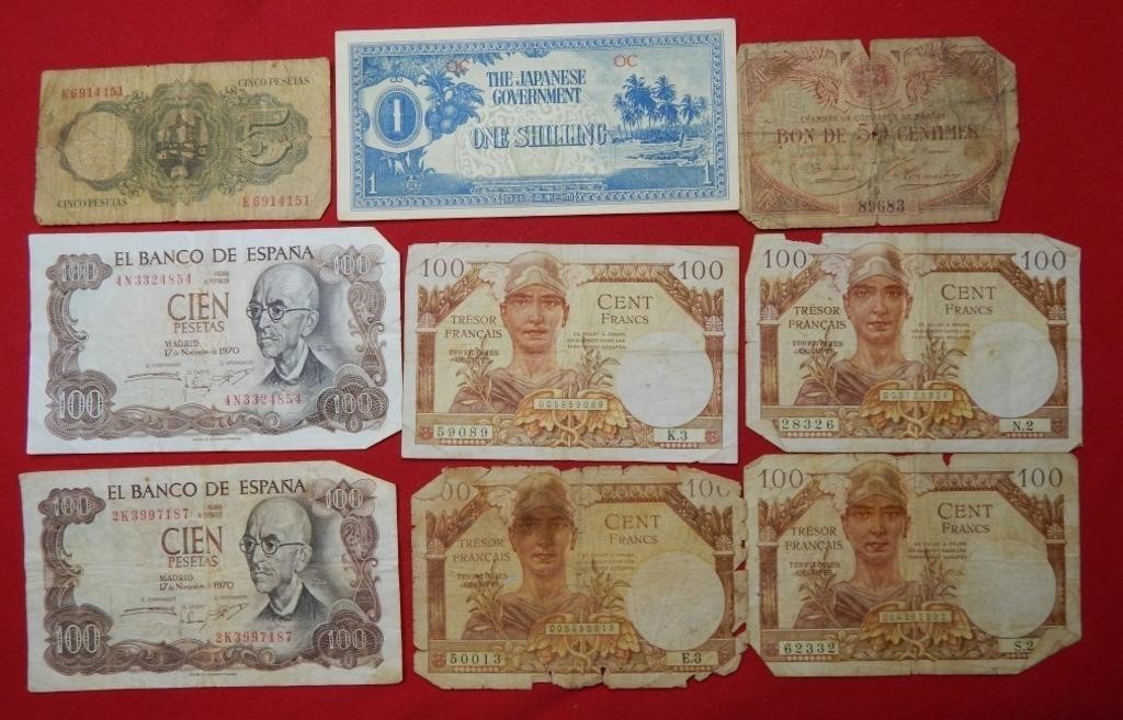 (9) Mixed Foreign Bank Notes