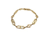 Givenchy Logo Gold Tone Bracelet