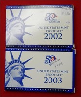 (2) US Mint Proof Sets- 2002 & 2003