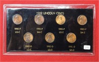 1982 Lincoln Cents 7PC Variety Collection