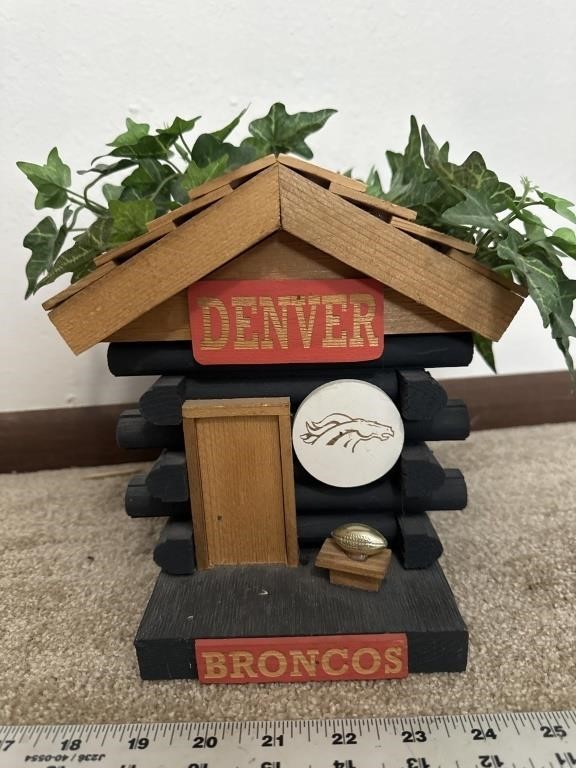 Denver Broncos home decor cabin