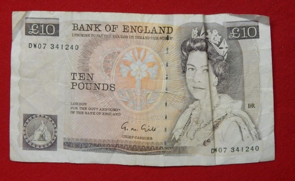 1984 Bank of England 10 Pounds Note