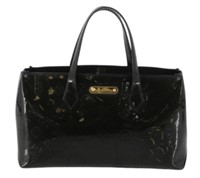 Louis Vuitton Black Verni Wilshire PM Handbag